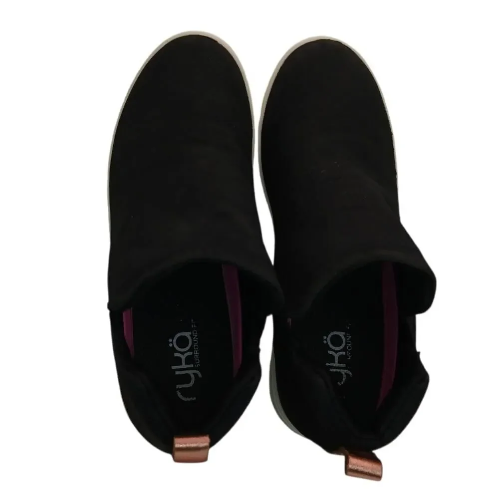 Ryka Vera Women's Black & Rose Gold Slip-On Wedge Casual Sneakers - Size 9M